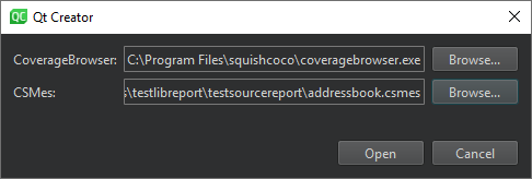 {Coco CoverageBrowser and CSMes file}