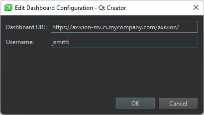 {Edit Dashboard Configuration dialog}