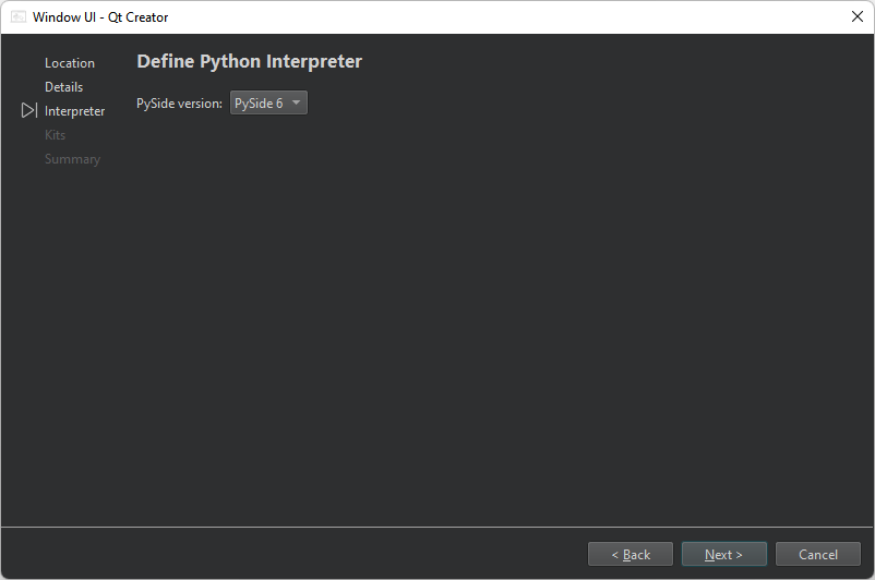 {Define Python Interpreter dialog}