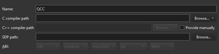 {Adding a QCC compiler}