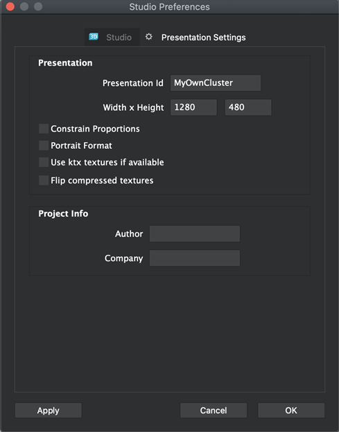 "Check screen size in Qt 3D Studio presentation"