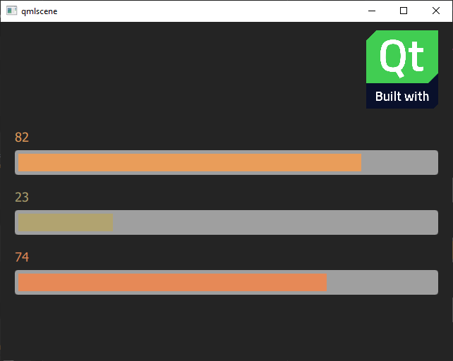 "Progress Bar example application"