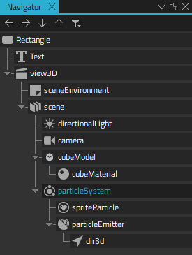 "Particle System in Navigator"