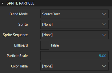 "Sprite Particle properties"