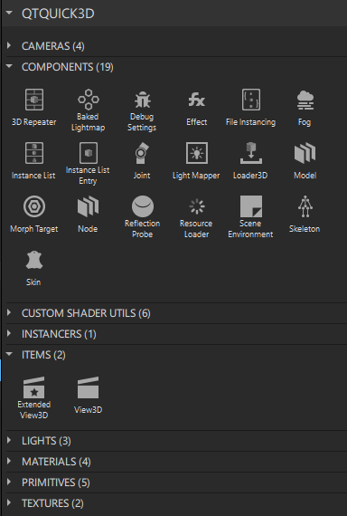 "Qt Quick 3D components in Components"