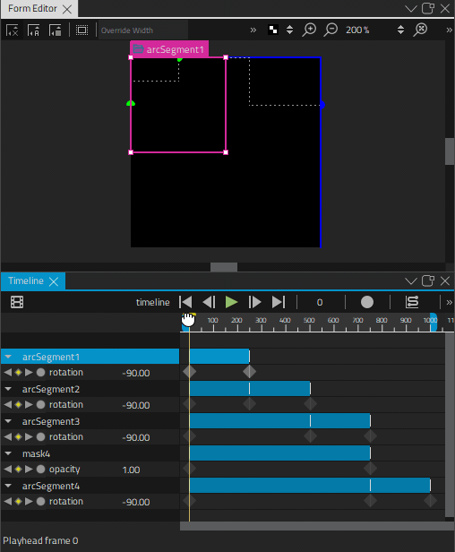 "Rotation animation in the 2D view"