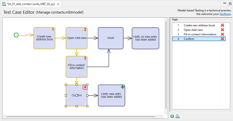 "The MBT Test Case Editor"